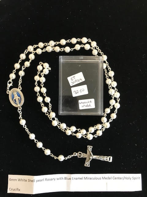 6mm White Shell pearl rosary – Jacqui G Sanctuary