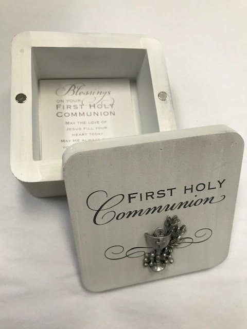 Keepsake Communion Box-White – Jacqui G Sanctuary